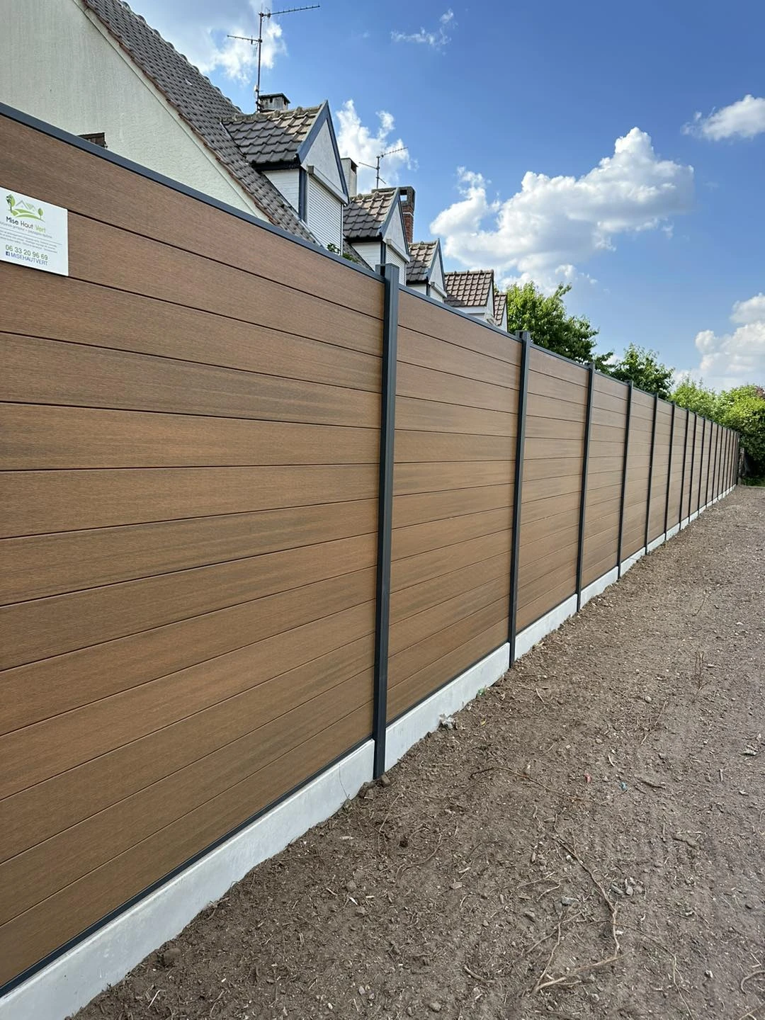 Clôture composite imitation bois Wattignies