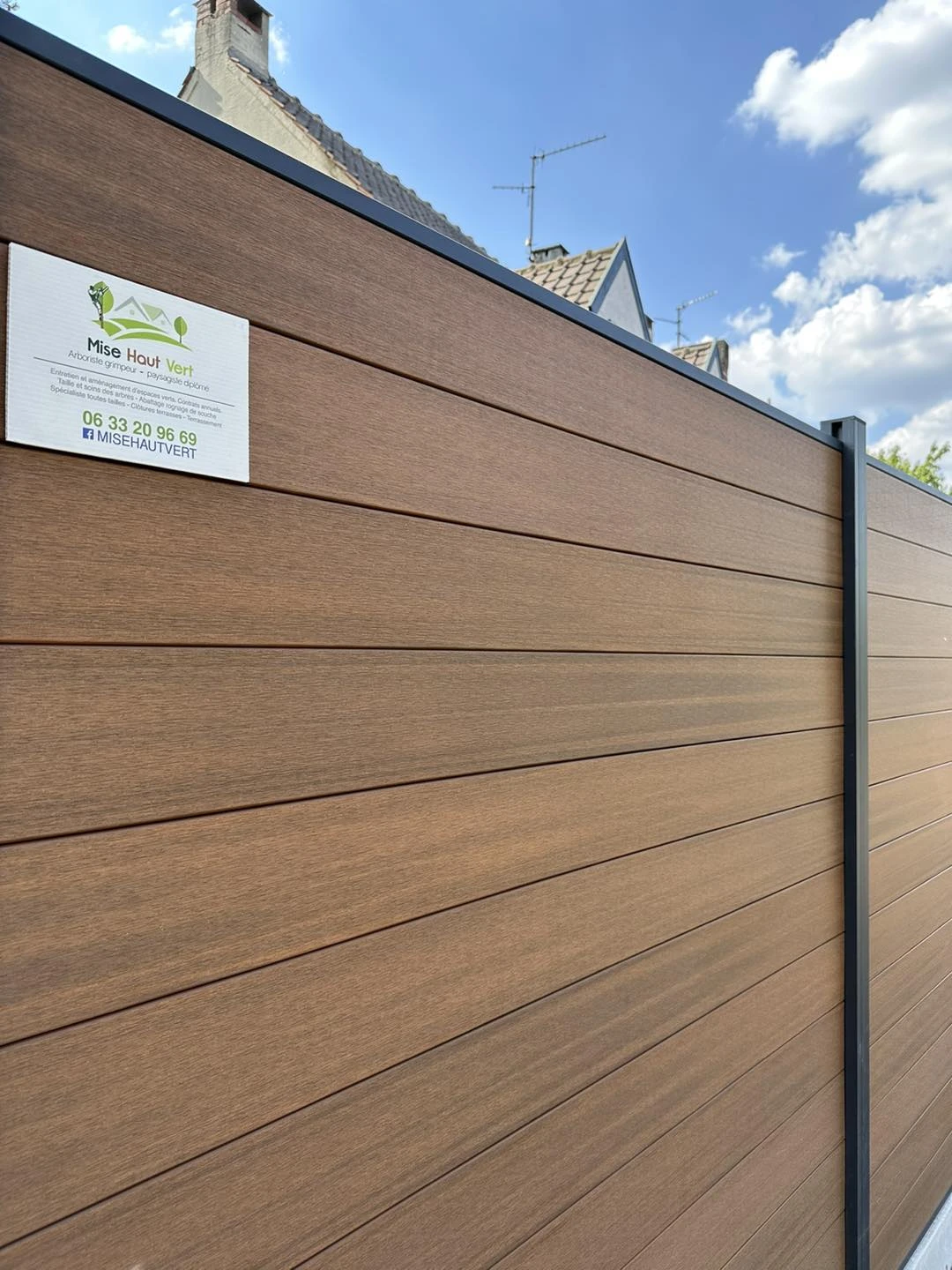 Clôture composite imitation bois Wattignies