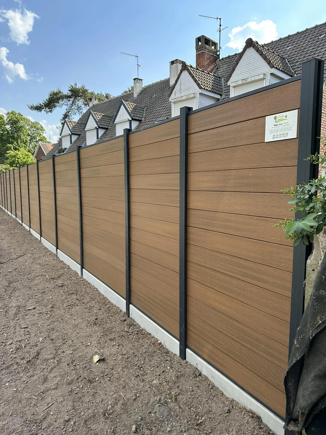 Clôture composite imitation bois Wattignies