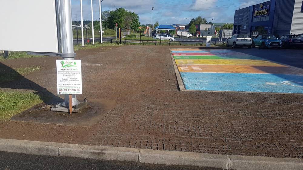 Gazon sur plaque stabilisatrice BMW à Petite-Fôret