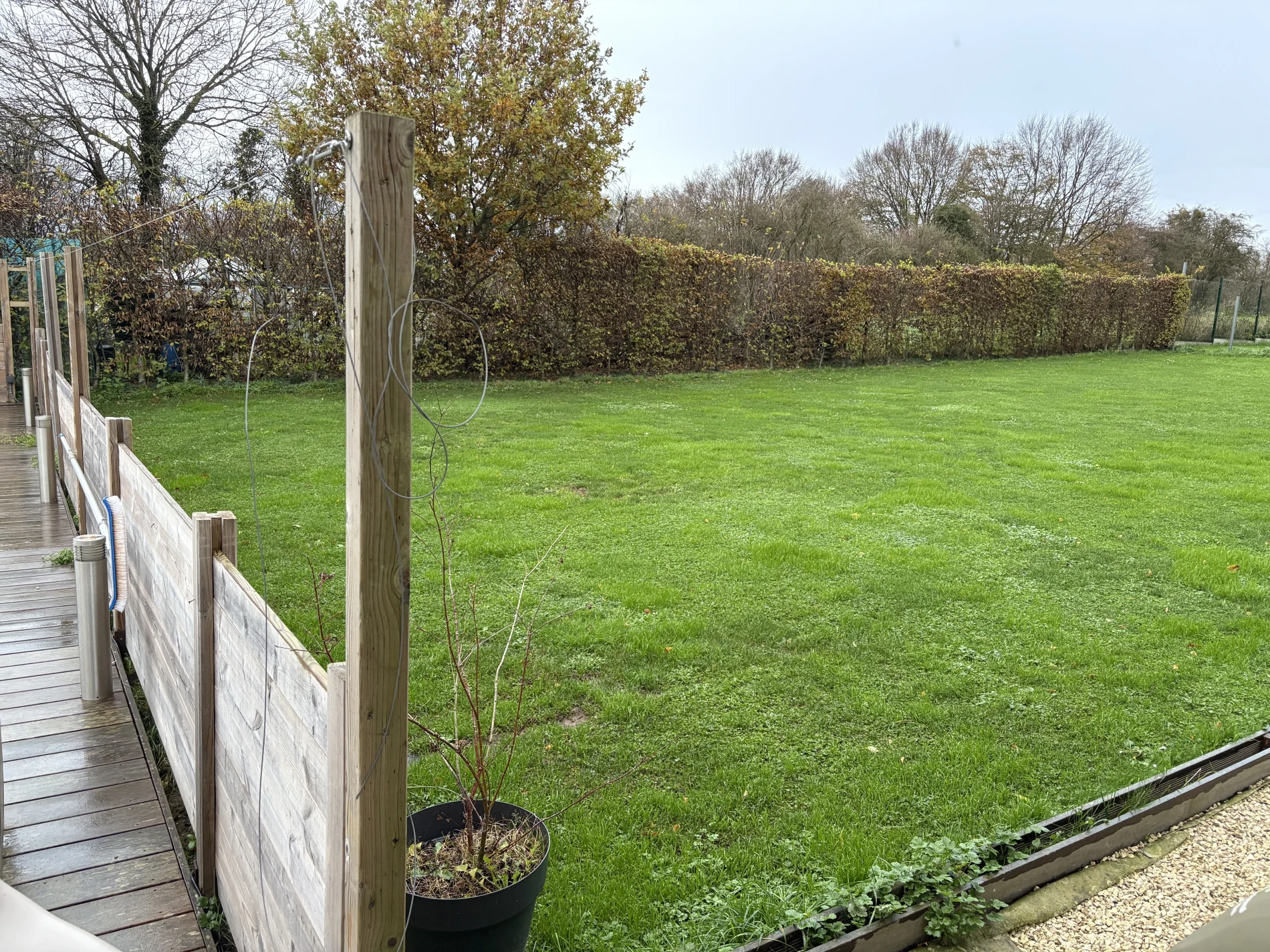 terrasse bois exotique et pergola Wargnies le petit